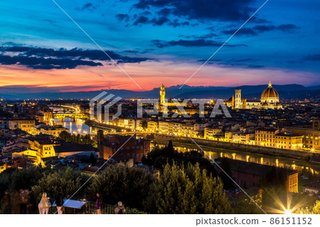 Panoramic sunset Florence Panoramic sunset Florence 86151152