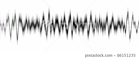 Black waveform and white background 86151235