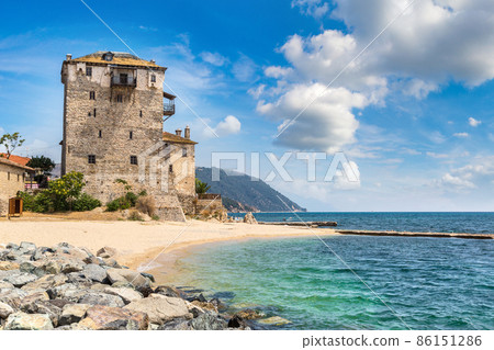 Ouranoupolis tower in Chalkidiki Ouranoupolis tower in Chalkidiki 86151286