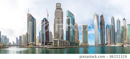 Panorama of Dubai marina 86151329