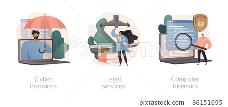 IT security abstract concept vector illustrations. - Stock Illustration ...