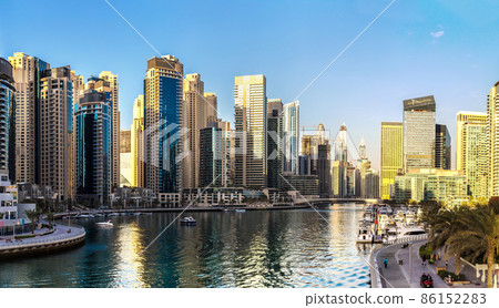 Panorama of Dubai marina Panorama of Dubai marina 86152283