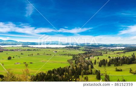 Green fields in Bavaria in Germany Green fields in Bavaria in Germany 86152359