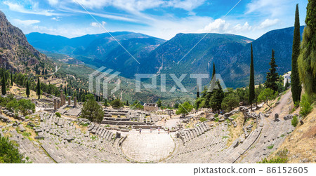 Ancient theater in Delphi Ancient theater in Delphi 86152605