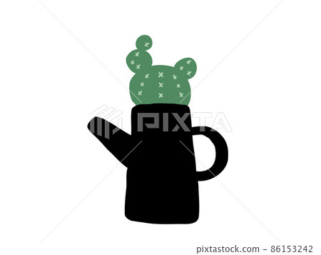 Cute botanical foliage plant / hand-drawn illustration K 86153242