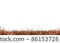 Footer background material (background cutout / white background) / lawn / playground / field (winter / dead grass) 86153726