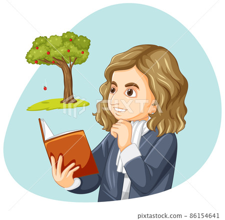 Sir Isaac Newton with gravitation theory Sir Isaac Newton with gravitation theory 86154641