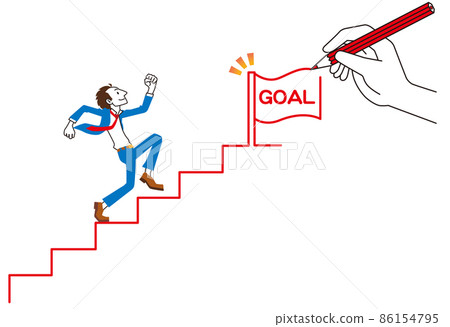 Business office worker Work company Society Work Step-up challenge Challenge Aspirational growth Business office worker Work company Society Work Step-up challenge Challenge Aspirational growth 86154795