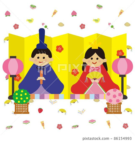 Hina decoration seamless background Kanto chicks 86154993