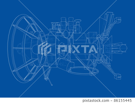 Communication satellite concept outline 86155445