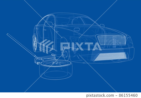 Concept car with Floor Car Jack 86155460