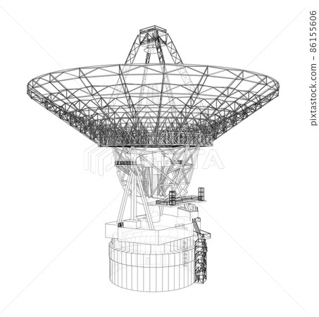Radio Telescope concept outline Radio Telescope concept outline 86155606