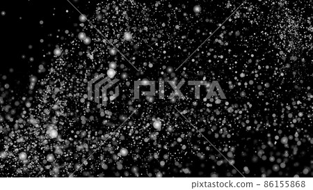 White Snow Falling on Isolated Black Background - Stock Illustration ...