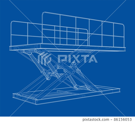 Scissors lift concept outline Scissors lift concept outline 86156053