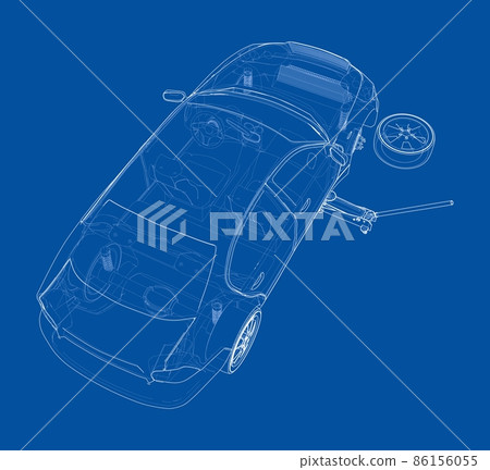 Concept car with Floor Car Jack Concept car with Floor Car Jack 86156055