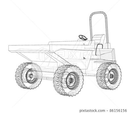 Dumper Truck. 3d illustration 86156156