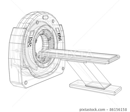 3d illustration of a MRI machine 86156158