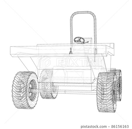 Dumper Truck. 3d illustration 86156163