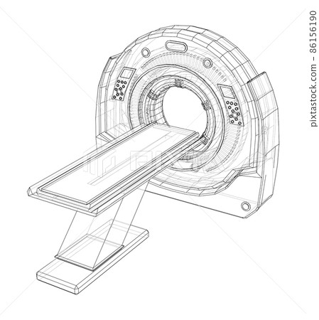 3d illustration of a MRI machine 86156190