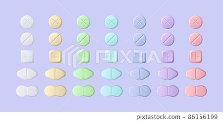 Medical pills and tablets, medicine drugs, vitamin 86156199
