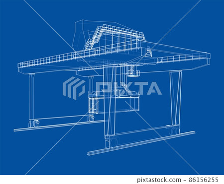 Rail-mounted gantry container crane outline 86156255