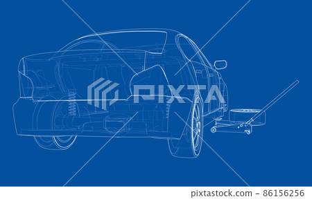 Concept car with Floor Car Jack Concept car with Floor Car Jack 86156256