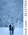 雪地裡的情侶 86157909