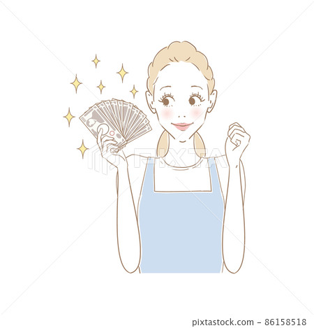 Housewife rejoices with a bill 86158518