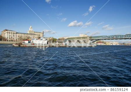 View of Moscow, Russia. Moskva River. Pushkinskaya Embankment View of Moscow, Russia. Moskva River. Pushkinskaya Embankment 86159124