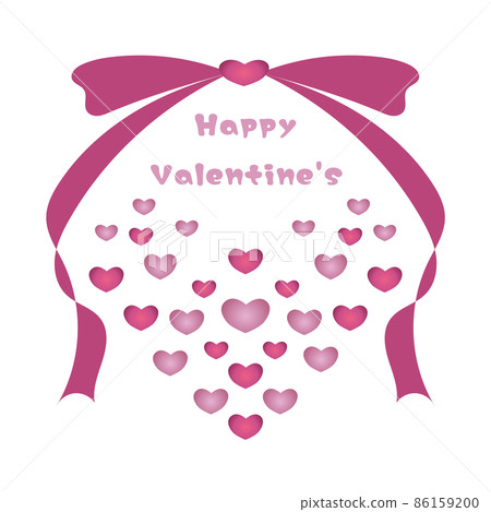 Valentine's heart and ribbon illustration Valentine's heart and ribbon illustration 86159200