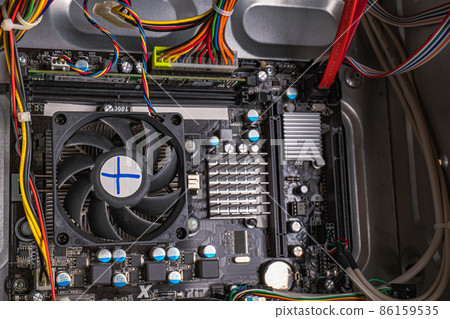 Inside of a general PC computer that we use for a long time, it will cause dust. We should take care and clean it often, especially the CPU fan. Inside of a general PC computer that we use for a long time, it will cause dust. We should take care and clean it often, especially the CPU fan. 86159535