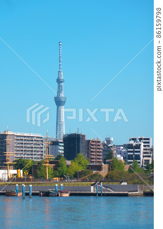 眺望東京晴空塔的風景 / 從晴海地區 86159798