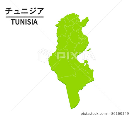 Tunisia world map illustration 86160349
