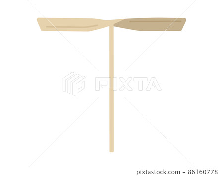 Illustration of bamboo dragonfly toys 86160778