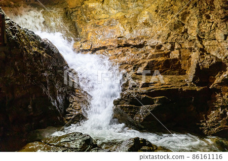 River flowing in the cave River flowing in the cave 86161116