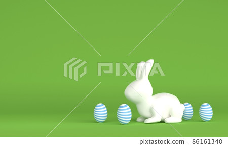 Rabbit Easter 3DCG Illustration Rabbit Easter 3DCG Illustration 86161340