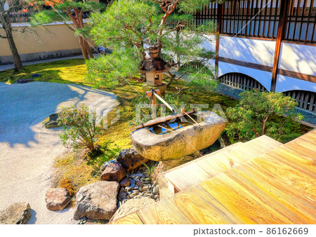 Kyoto, Myokenji Shikai Chozubachi in the garden Kyoto, Myokenji Shikai Chozubachi in the garden 86162669