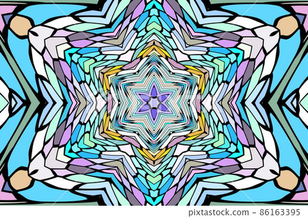 Kaleidoscopic symmetrical geometric pattern Kaleidoscopic symmetrical geometric pattern 86163395