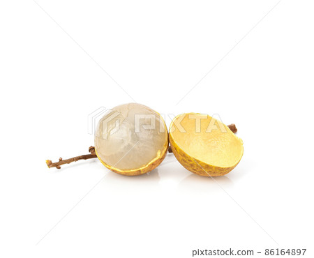 Sweet longan fruit isolated on white background. Clipping path. 86164897