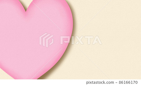 米色畫紙左邊的粉色心形（寬） 86166170