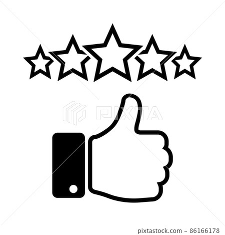 Customer review icon. Quality rating symbol. 86166178