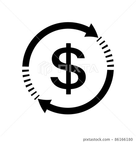 Cashback service concept. Money icon in flat style 86166180