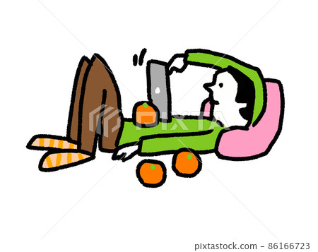 希拉里曼使用平板電腦 86166723