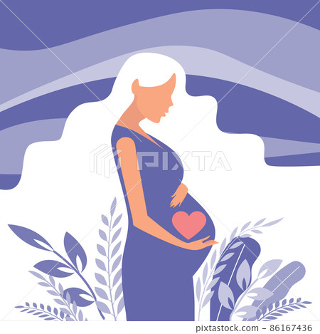 Young pregnant woman waiting for a baby Young pregnant woman waiting for a baby 86167436