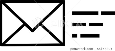 A simple pictogram for sending and receiving emails 86168293