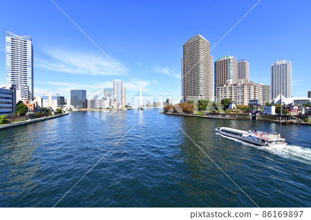 In 2021, the scenery of the Sumida River in Tokyo 86169897
