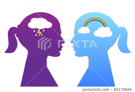 Good mood and bad mood icon concept 86170666