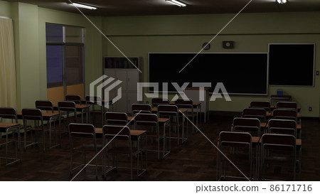 學校教室之夜 86171716