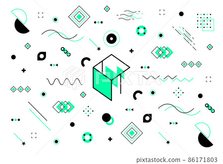Minimal graphic design cover template with geometric shapes and lines. Colorful geometric background. Vector illustration Minimal graphic design cover template with geometric shapes and lines. Colorful geometric background. Vector illustration 86171803