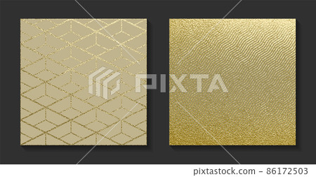 Golden luxury backgrounds set. Vintage vector illustration. Golden luxury backgrounds set. Vintage vector illustration. 86172503